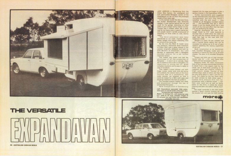 A spread from Caravan World magazine first edition.