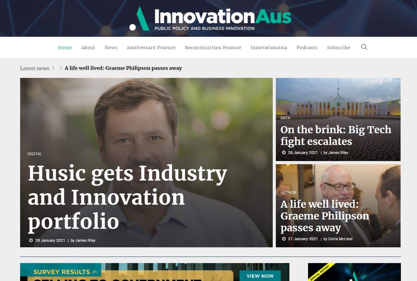 InnovationAus website
