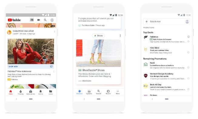 An example of Google Ads in the Discovery feed.